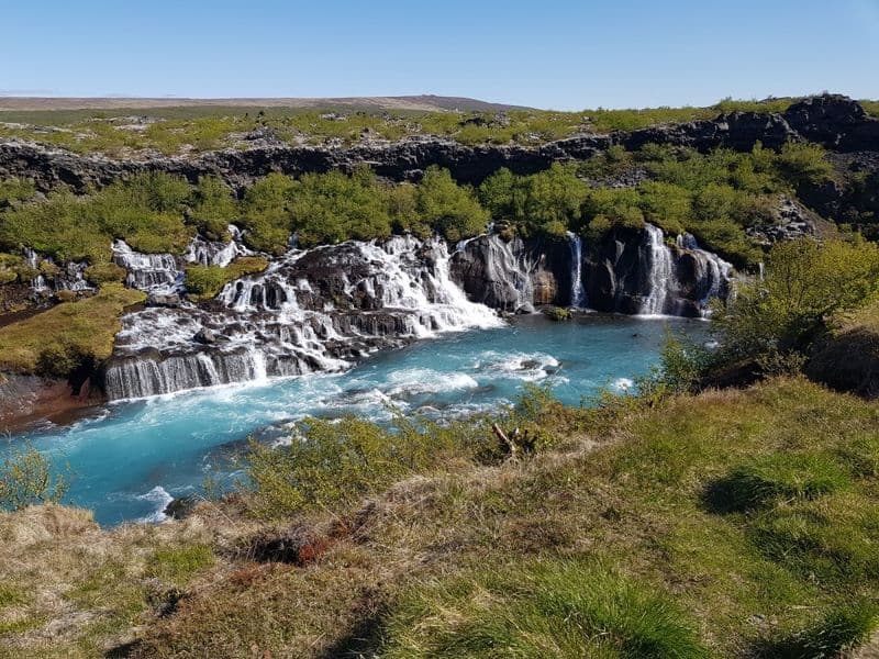 Hraunfossar Lava Waterfall